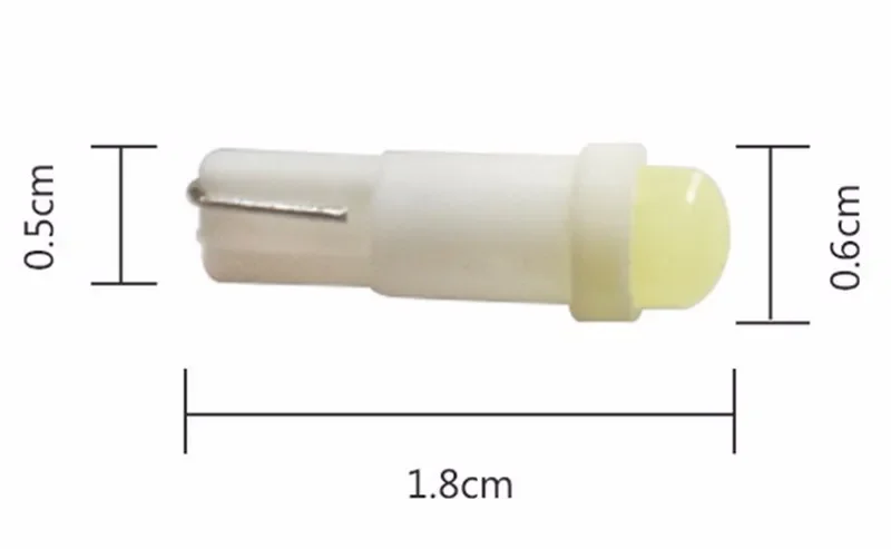 10PCS T5 LED Lights W1.2W W3W LED Car Interior Light Auto Side Wedge Dashboard Gauge Instrument Lamp Bulb 4014 LED Super Bright