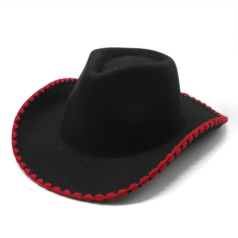 

New Curved Western Cowboy Hat Men's And Women's Outdoor Knight Hat Covered National Style Curved Brim Top Hat