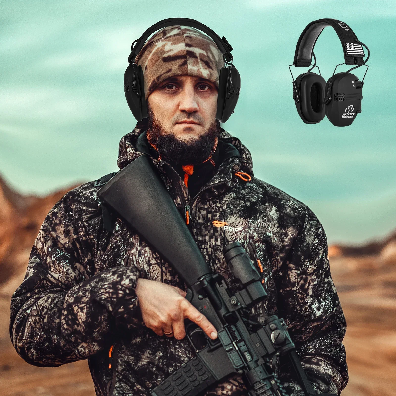 4PCS Electronic Shooting Earmuff Impact Sport Anti-noise Ear Protector Sound Amplification Tactical Hear Protective Headset