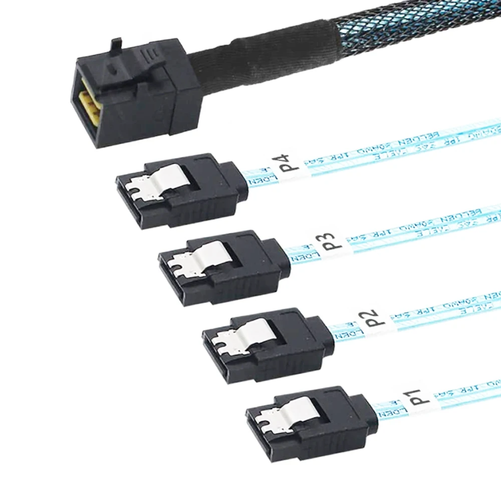 SFF-8643 to SATA,Mini SAS to SATA Cable Mini SAS Breakout Cable SFF 8643 to SATA Mini SAS HD to SATA SAS to 4X SATA Cable