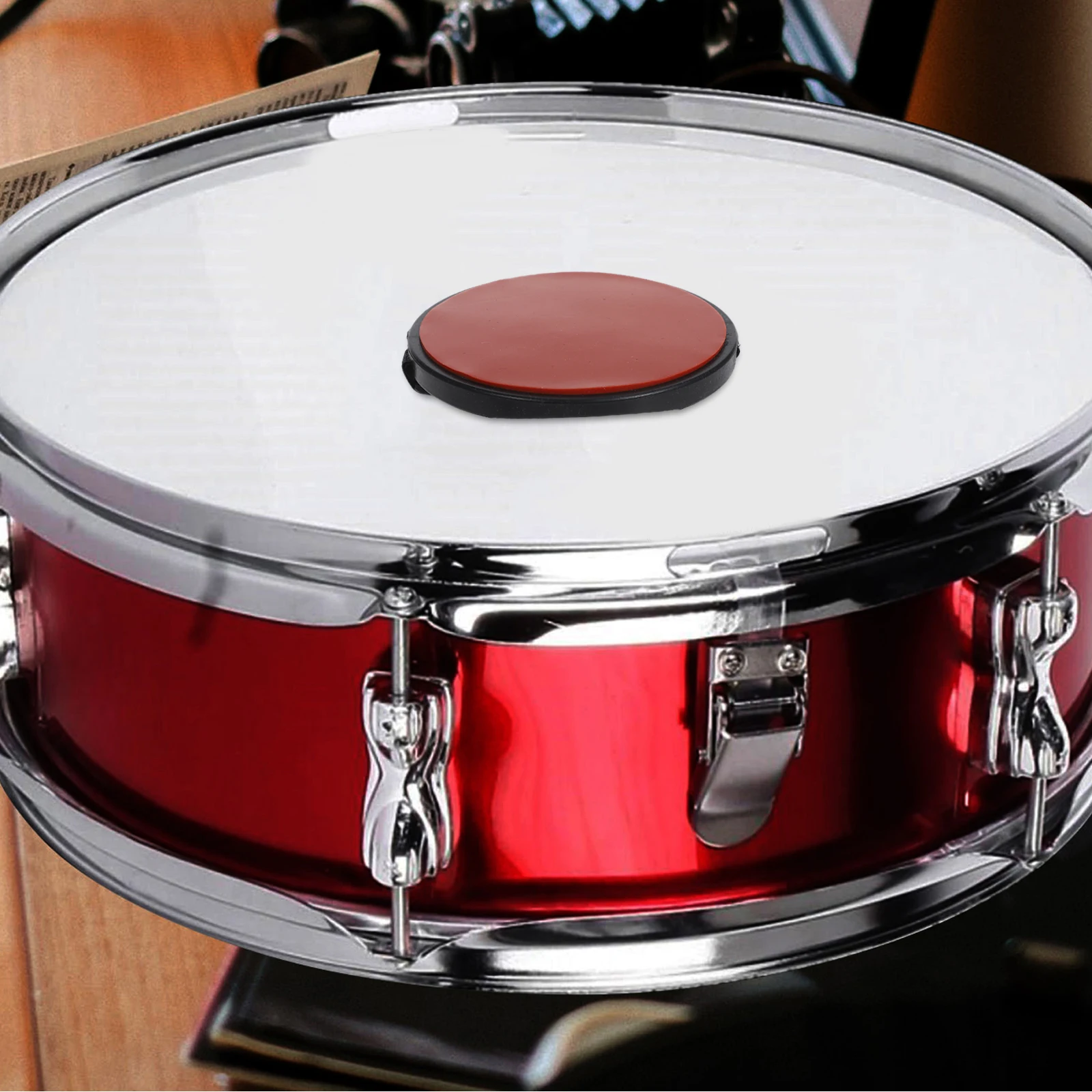

Adjustable Strap Drum Pad Portable Lightweight Practice Mat Durable Silicone Nonslip Bottom for Snare Cymbal Kick Drums