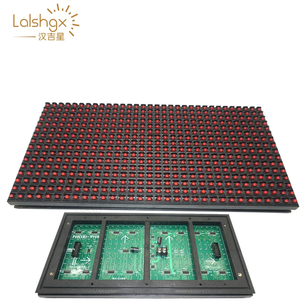 P10 LED Display Module Panel Window Sign Shop Out Door IP65 320*160mm 32*16pixels RGB Full /Single Color Matrix DIY