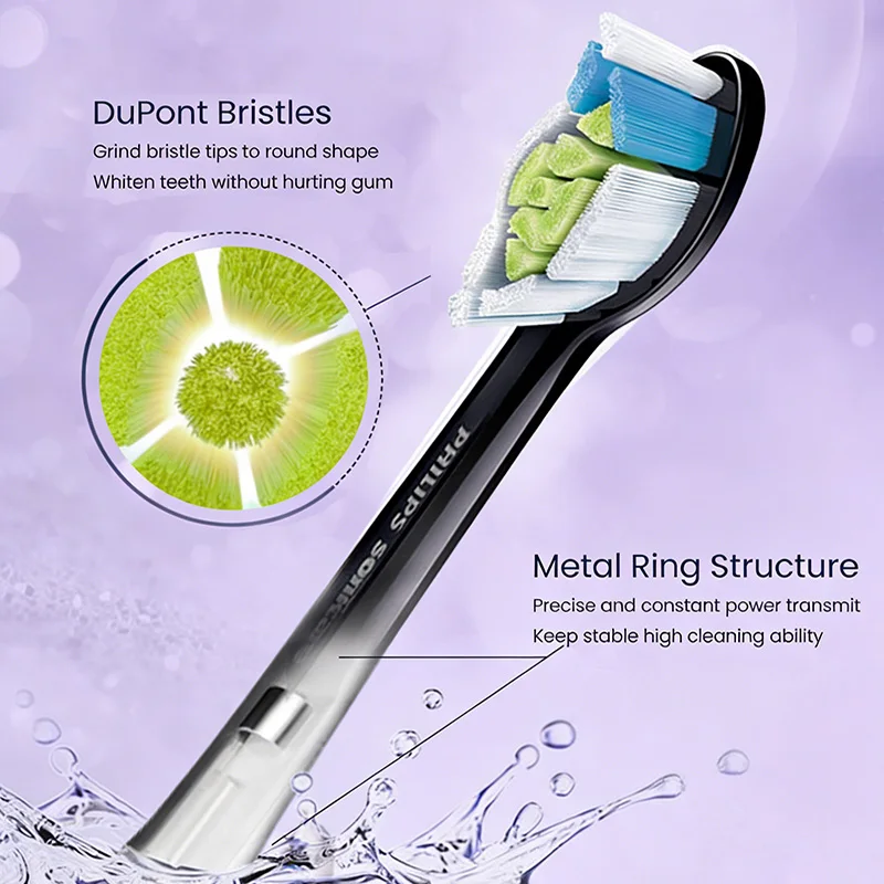 Philips HX6063 Electric Toothbrush Head Clean Teeth Yellow Plaque Bright White Teeth Suitable For PHILIPS Series HX3 HX6 HX9