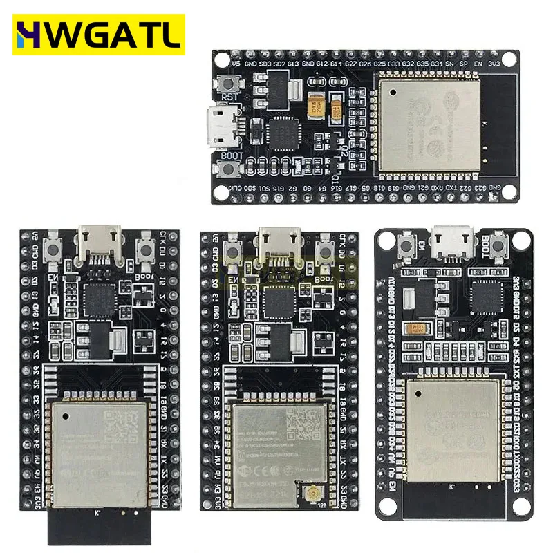 HWGATL ESP32 Development Board WiFi+Bluetooth Ultra-Low Power Consumption Dual Core ESP-32 ESP-32S ESP 32 Similar ESP8266