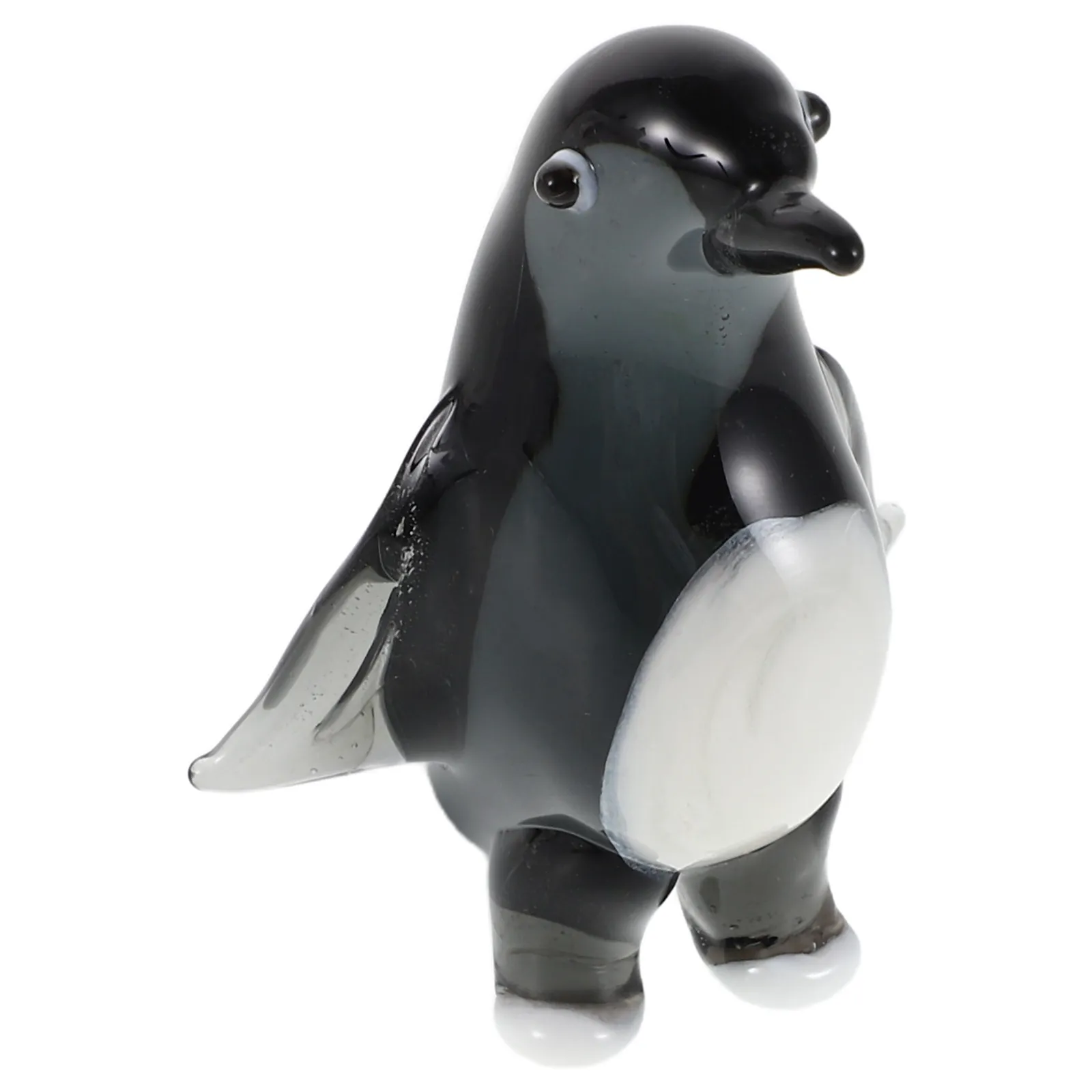 Crystal Penguin Sculpture Realistic Lifelike Design High Transparency Refractive Decor for Home Office Desk Living Room Table