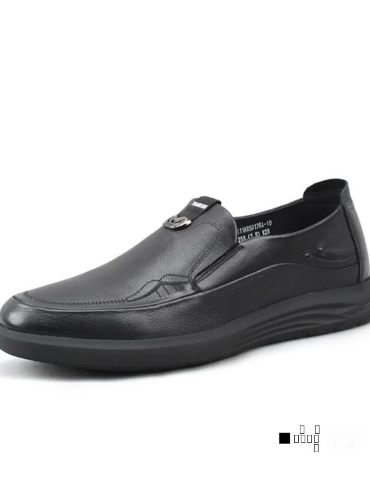 

Yearcon Men's Casual Leather Slip-On oes Fall Winter New Sle Simple Versatile Comfortable Faionable round Toe mid Heel