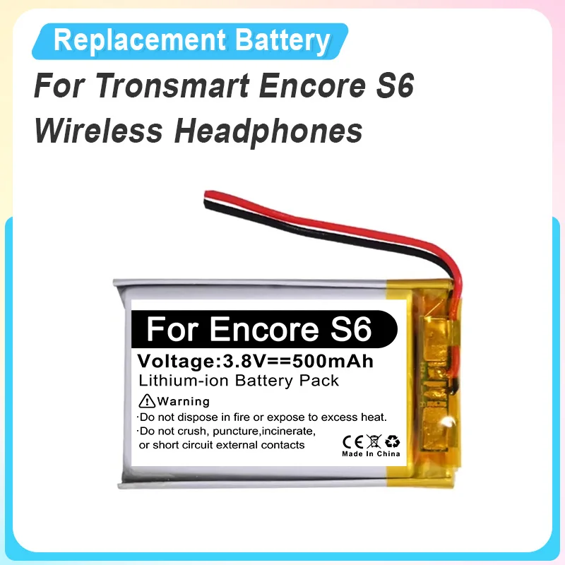 Replacement Battery for Tronsmart Encore S6 Wireless Headphones Accessories Lithium-ion Polymer