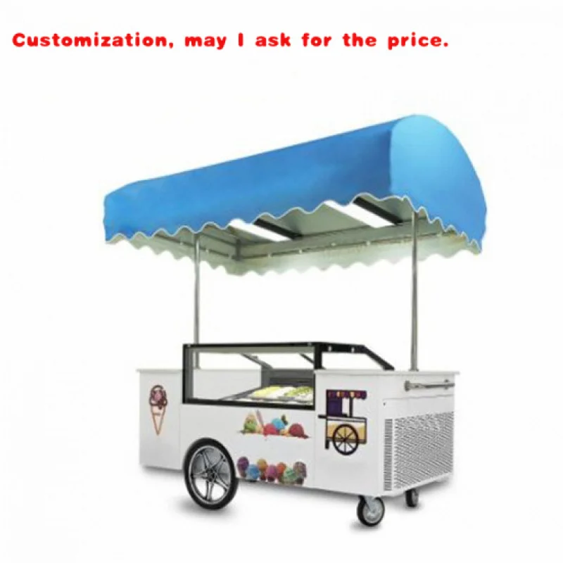 custom.Mobile Beach Mexican Rolled Push Carts Cart Bike with Display Freezer Wheels Sale