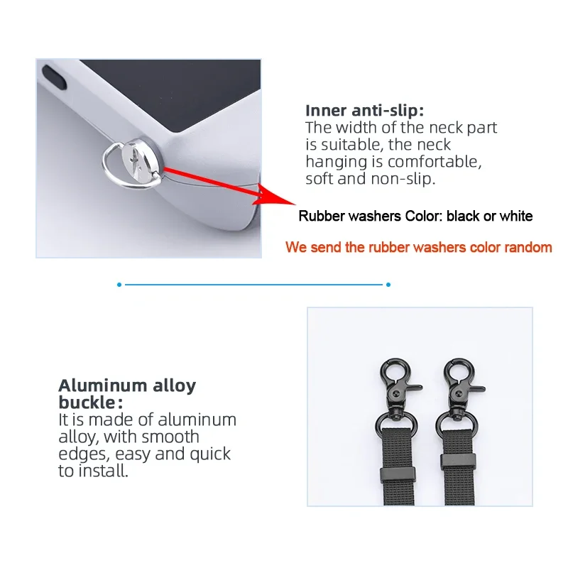 PU Lanyard for DJI AIR 3S/Mini 4 PRO/AIR 3 for DJI RC 2 Remote Controller Adjustable Neck Strap Shoulder Buckle RC2 Accessories