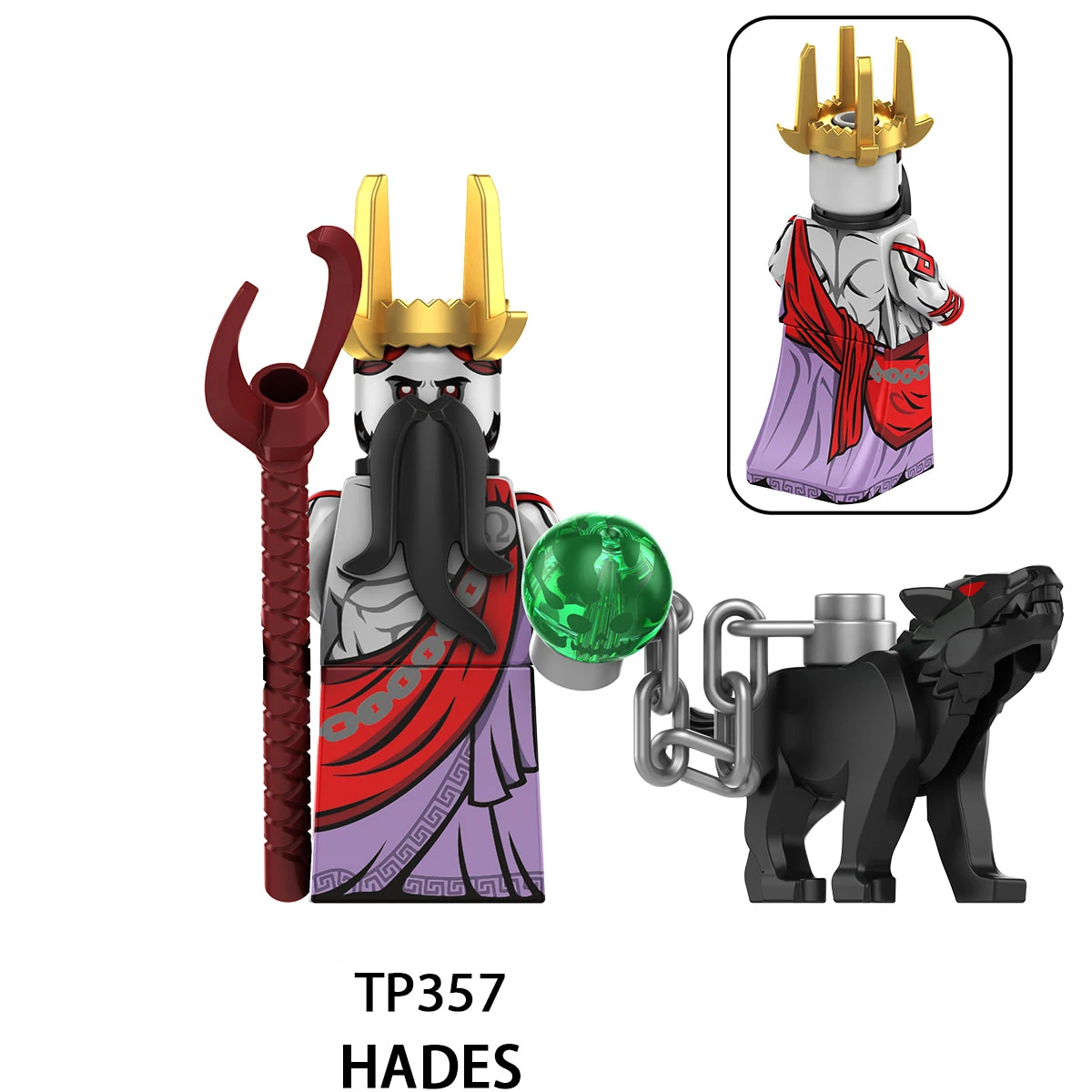 Nouvelle mythologie grecque antique Zeus Poseidon Hades Mini figurines modèles enfants jouets blocs de construction cadeau de noël garçons filles Juguetes