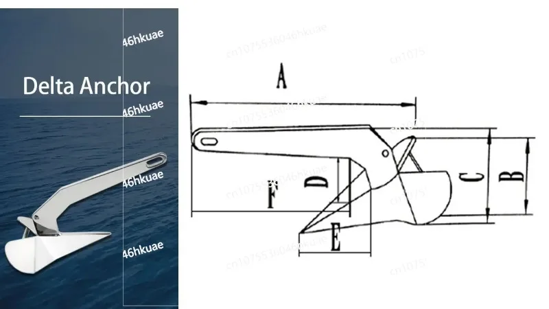 

Дельта-якорь из нержавеющей стали морского класса 316, 15 кг, премиальные якоря для лодок, сверхмощный якорь для лодок для яхт, судов