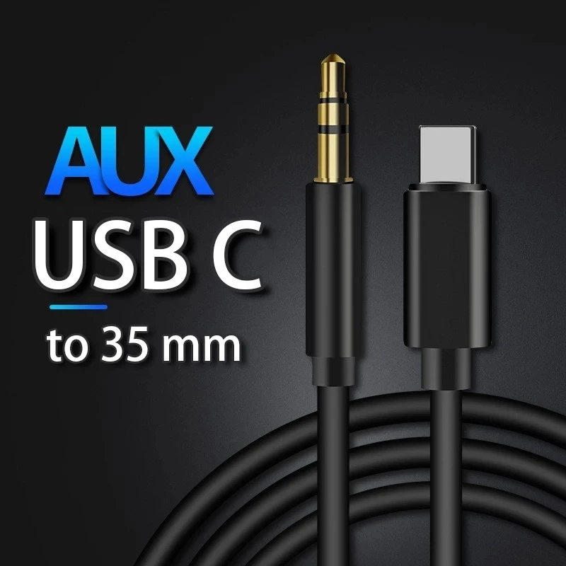 Кабель AUX с разъемом USB C на 3,5 мм, ЦАП, аудиокабель типа C для автомобильного динамика, наушников, вспомогательный адаптер для Huawei Sumsang Xiaomi Vivo