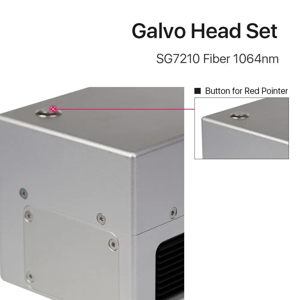 Fiber Laser Scanner com Power Supply Set, 1064nm Galvo Cabeça, SG7210, SG7210R Abertura de entrada, 1064nm