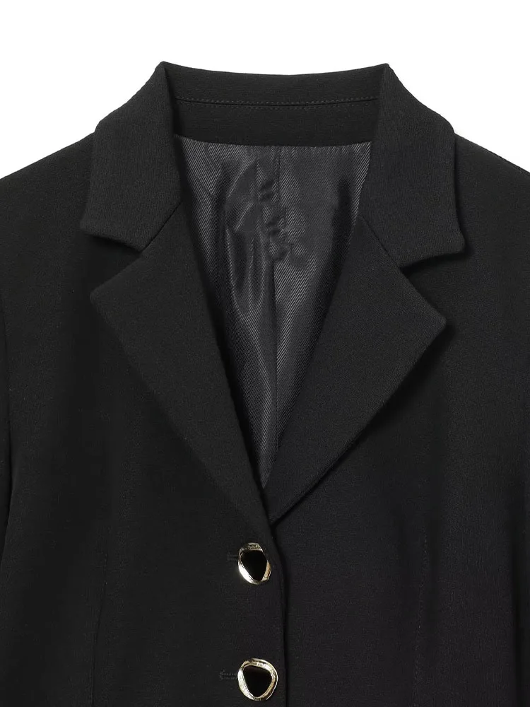 DiYiG DONNA 2025 Autunno Nuova Moda Abito in Vita Giacca a Maniche Lunghe Divisa Gonna Midi Dritta Tuta Sportiva Mujer