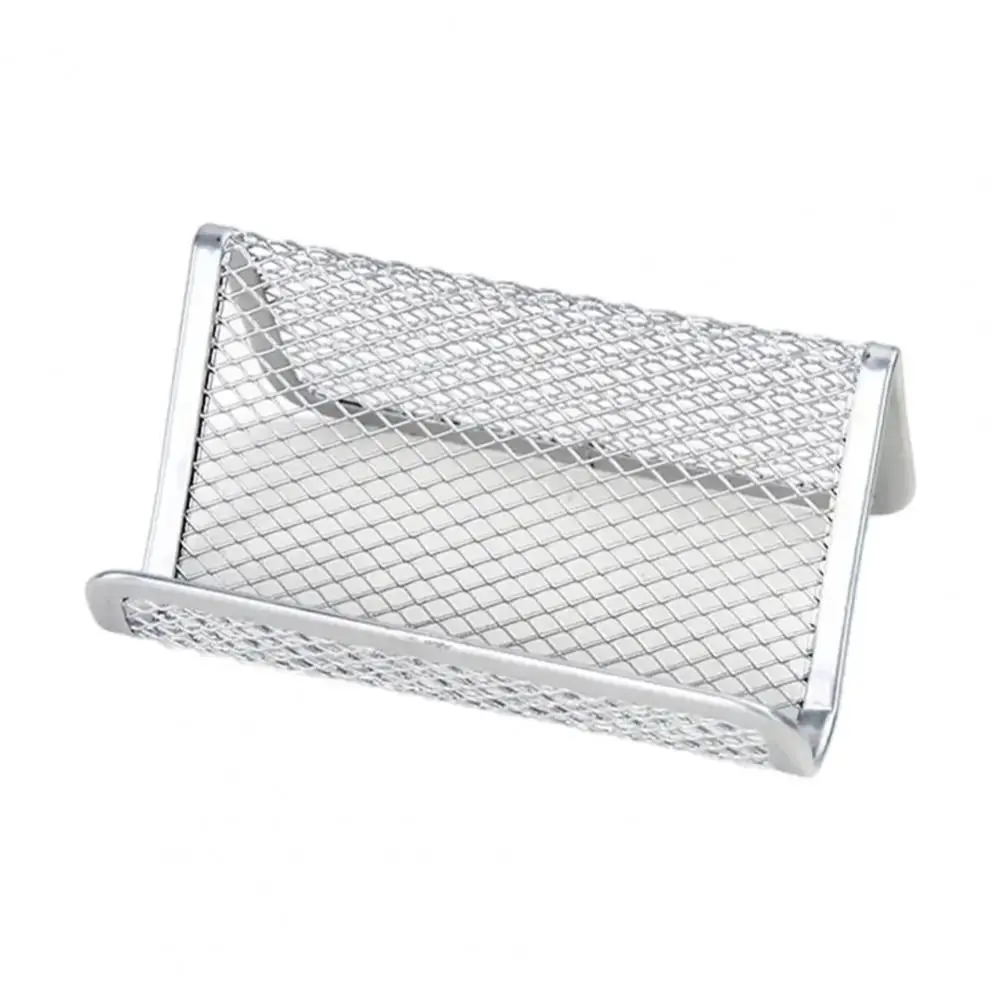 

Display Bracket Mesh Card Metal Holder Metal Mesh Portable Business Card Display Stand Metal Creative Name Card Display Holder