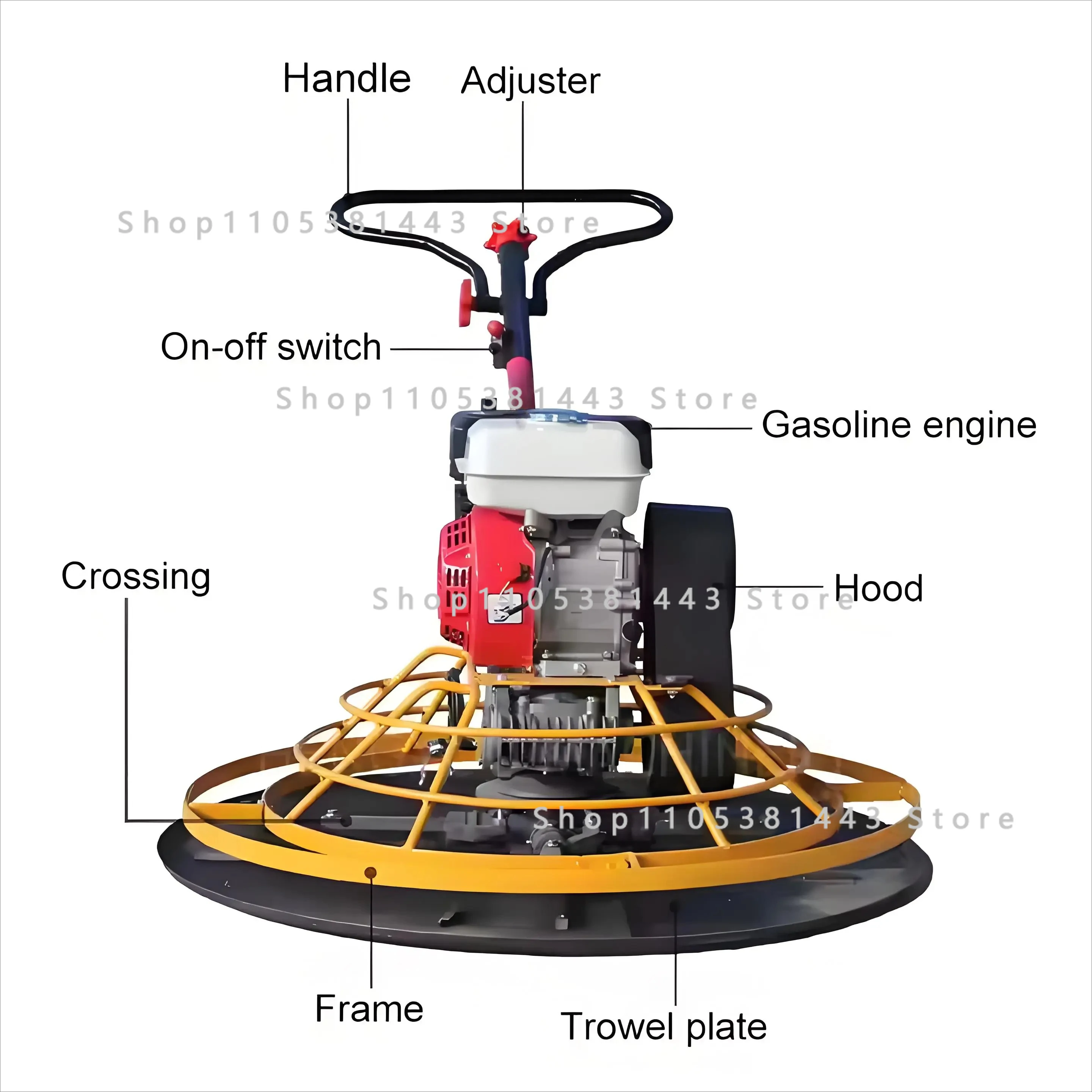 Work Wedth Walk Behind Finishing Power Trowel Concrete Troweling Machine for Excellent Concrete Treatment
