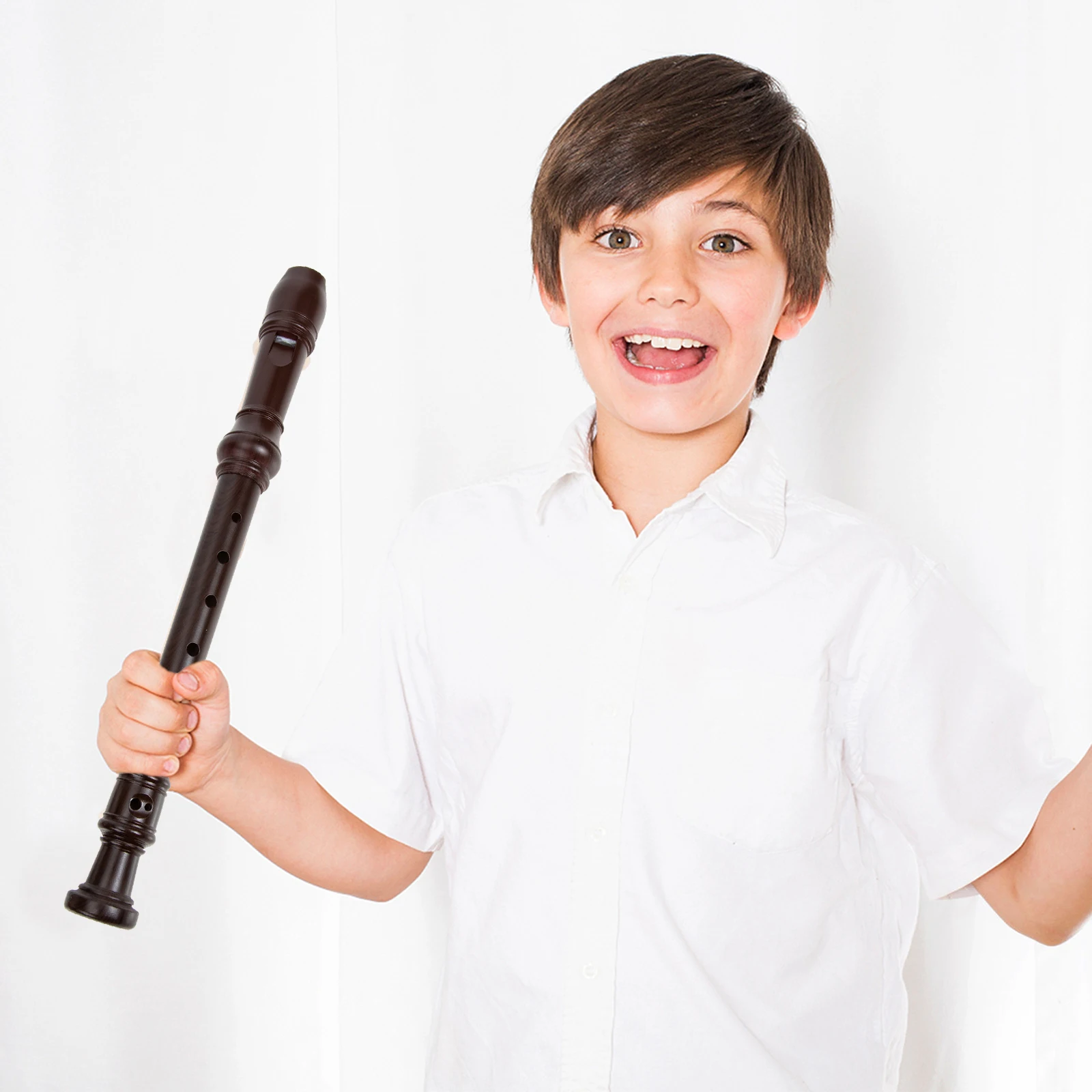 

High Pitch Clarinet 8 Hole Soprano Recorder ABS Plastic Kids Musical Toy Student Cleaning Tool Portable Beginner Storage Bag