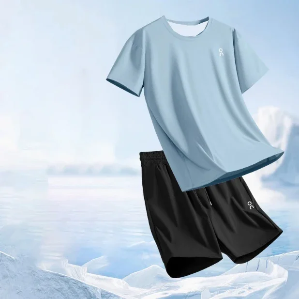 

2025 ON Sports Suit Men's Summer Quick-Dry Running T-Shirt Short Sleeve Shorts Half Sleeve Fitness Clothing