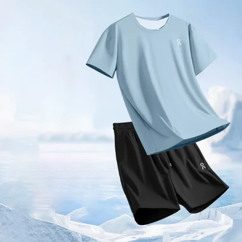 2025 ON Traje deportivo Camiseta para correr de secado rápido de verano para hombre Pantalones cortos de manga corta Ropa deportiva de media manga