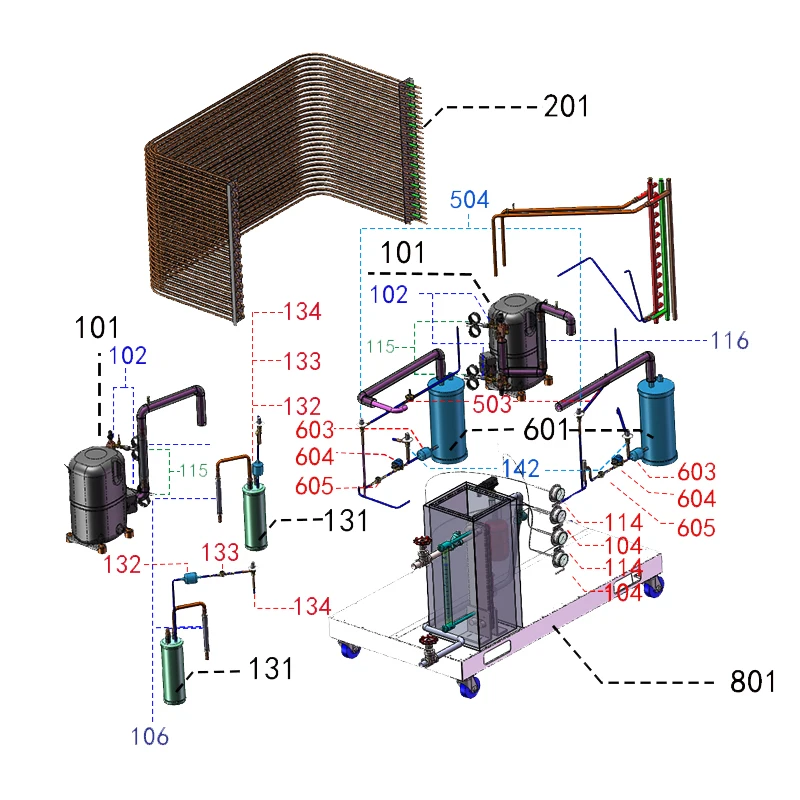 BOWA SOLUTION 62cc/Rev Hermeticลูกสูบคอมเพรสเซอร์Niceออกแบบสำหรับตู้Condensing Unitสำหรับการใช้งานที่แตกต่างกัน