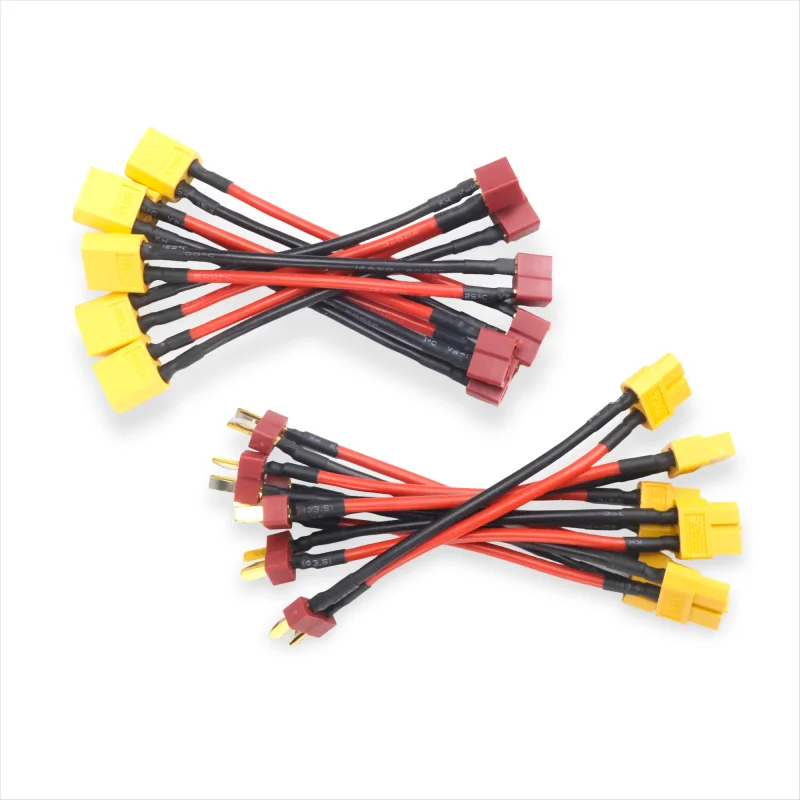 1/5/10pcs XT60 to  T-Plug Male Female Adapter Connector Cable for Lipo Battery 14AWG RC Parts