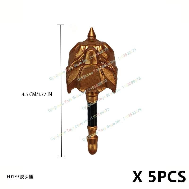 FDPJ179-189 Medieval Accessories Hammer Knife Sword Halberd Axe Soldier Warrior Building Blocks Action Figures Toys Gifts