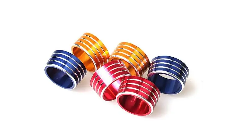 Car Air Condition Knob Decorative Ring Aviation Aluminum Trim For 10th Generation Honda Civic 2Pcs