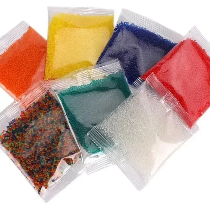 Q10000pcs Hidrogel Gel Butiran Air Mainan Anak Tanah Kristal Lumpur Bola Air yang Mengembang Dekorasi Rumah Pernikahan Tanaman Pot 50% 1p