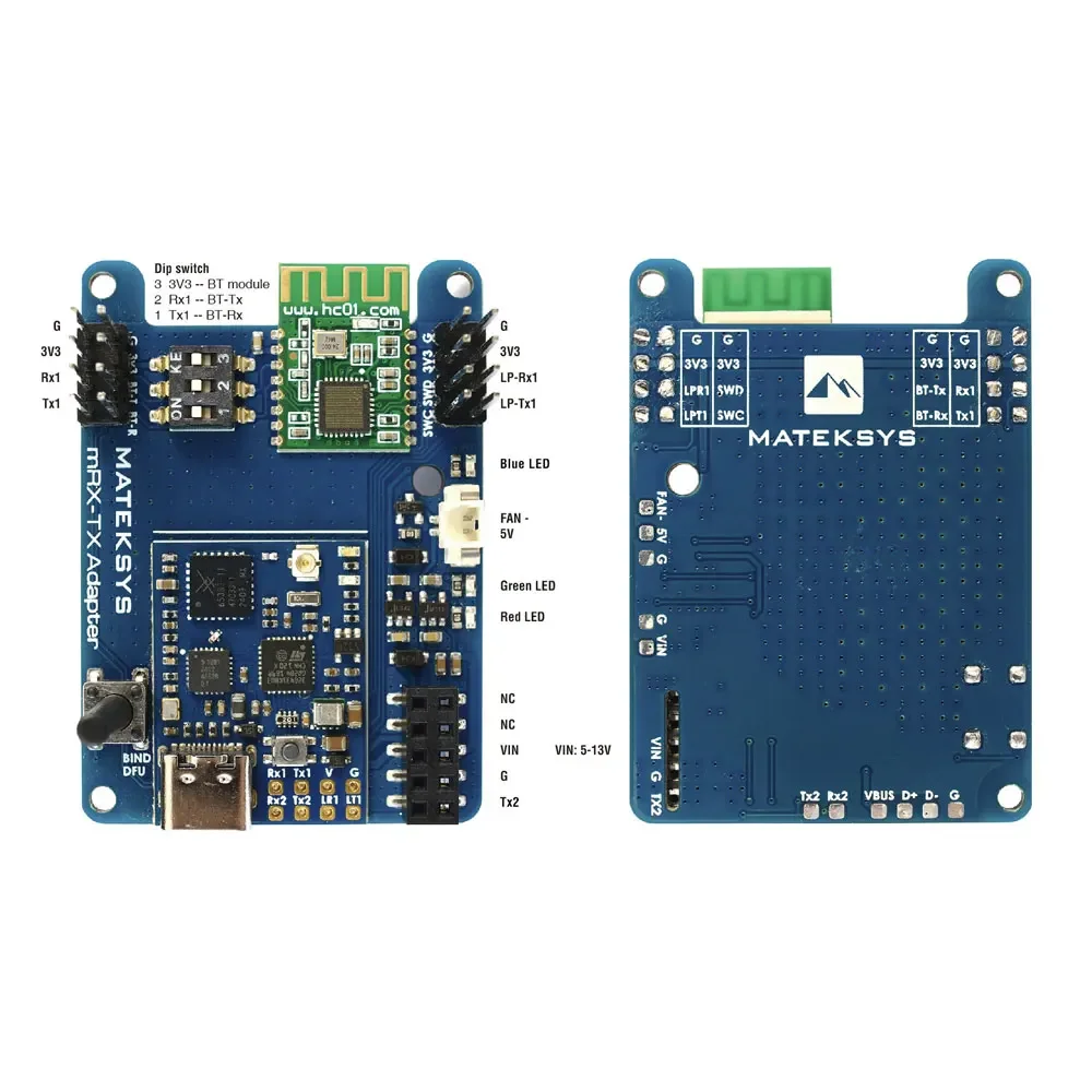 MATEK MATEKSYS MR24-30-TX MLRS MAVLINK 2.4GHZ TX MODULE KIT 2.4G LoRa 30 dBm RF Power For RC FPV Long Range Drones