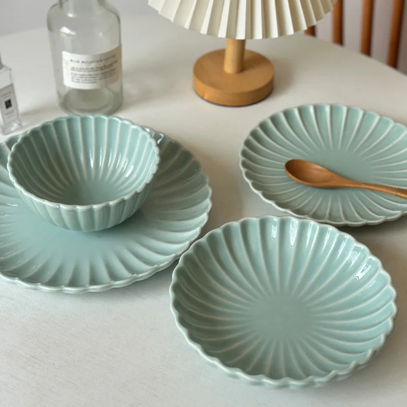 

Modern mat Nordic Sle Cerc Dining Utensils Home Use Plate Restaurant High-End Western Dinner Plate Salad Bowl