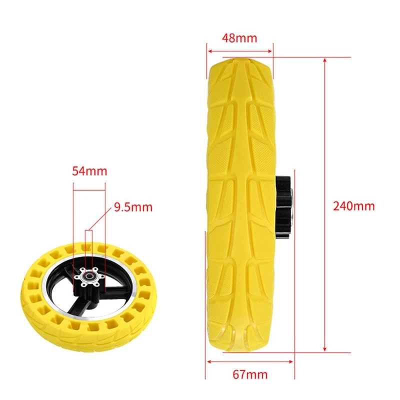 10X2.125 Polegada Pneus M4 Scooter Elétrico Honeycomb Solid Shock Absorbing Tire Hub Para Kugoo