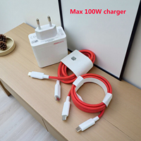Original Oneplus 13 13R 100W SuperVOOC EU Charger Fast Charging Power Adapter 10A/12A USB C Cable For 1+ Ace 5 3 Pro 3V Nord 4 5