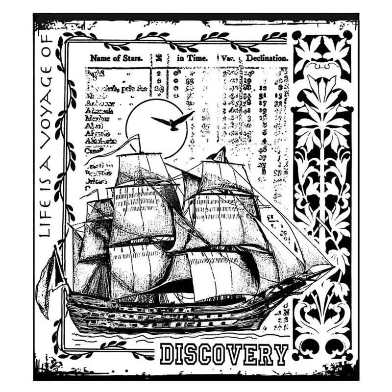 10*10cm 2022 DIY New Clear Stamps For Scrapbooking Paper Making Ship Travel Sail Castle Car Yacht Account Craft Set Card NO Die