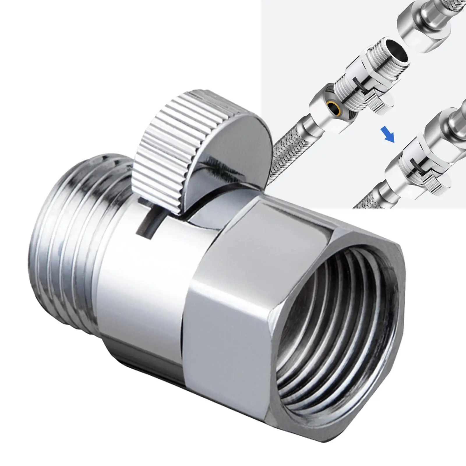 Shower Head Flow Control Valve G1/2 Thread Cold Hot Water Stop Quick Control Durable Bathroom Fixtures Water Flow Control Valve