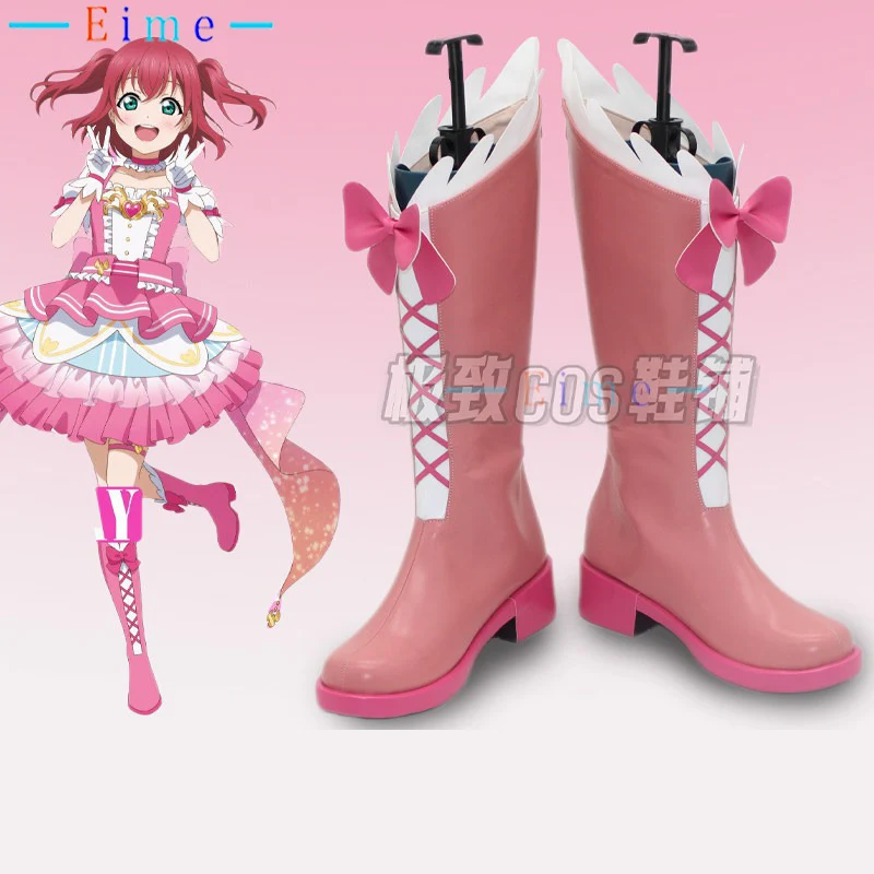 

Обувь для косплея Love Live! Yazawa Nico, милые туфли из искусственной кожи, реквизит для аниме-косплея, карнавальные ботинки на Хэллоуин, на заказ
