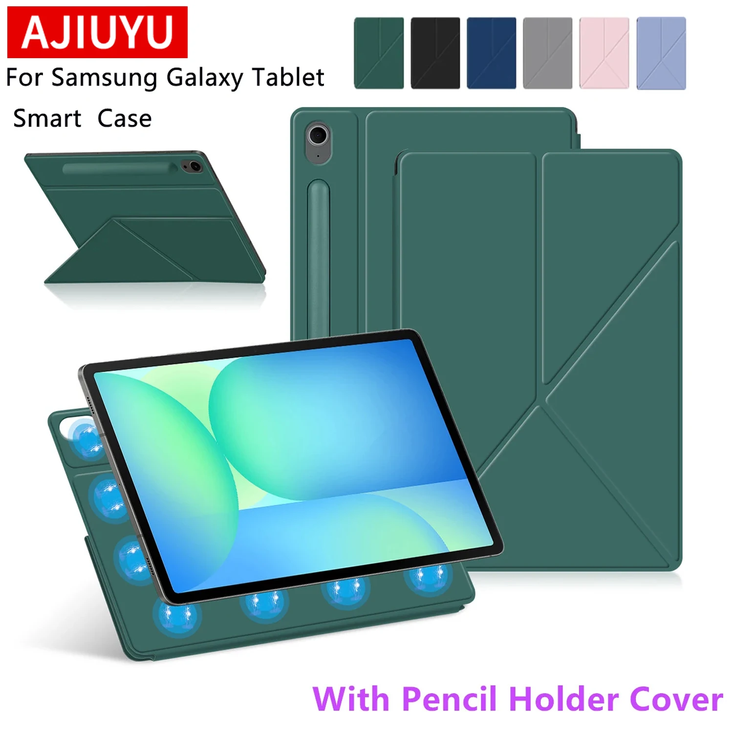 

Магнитный чехол для Samsung Galaxy Tab S10 FE 10,9 дюймов SM-X520 X526B Smart Cover для Tab S10 FE + S7 S8 S9 S10 FE Plus Ultra Funda