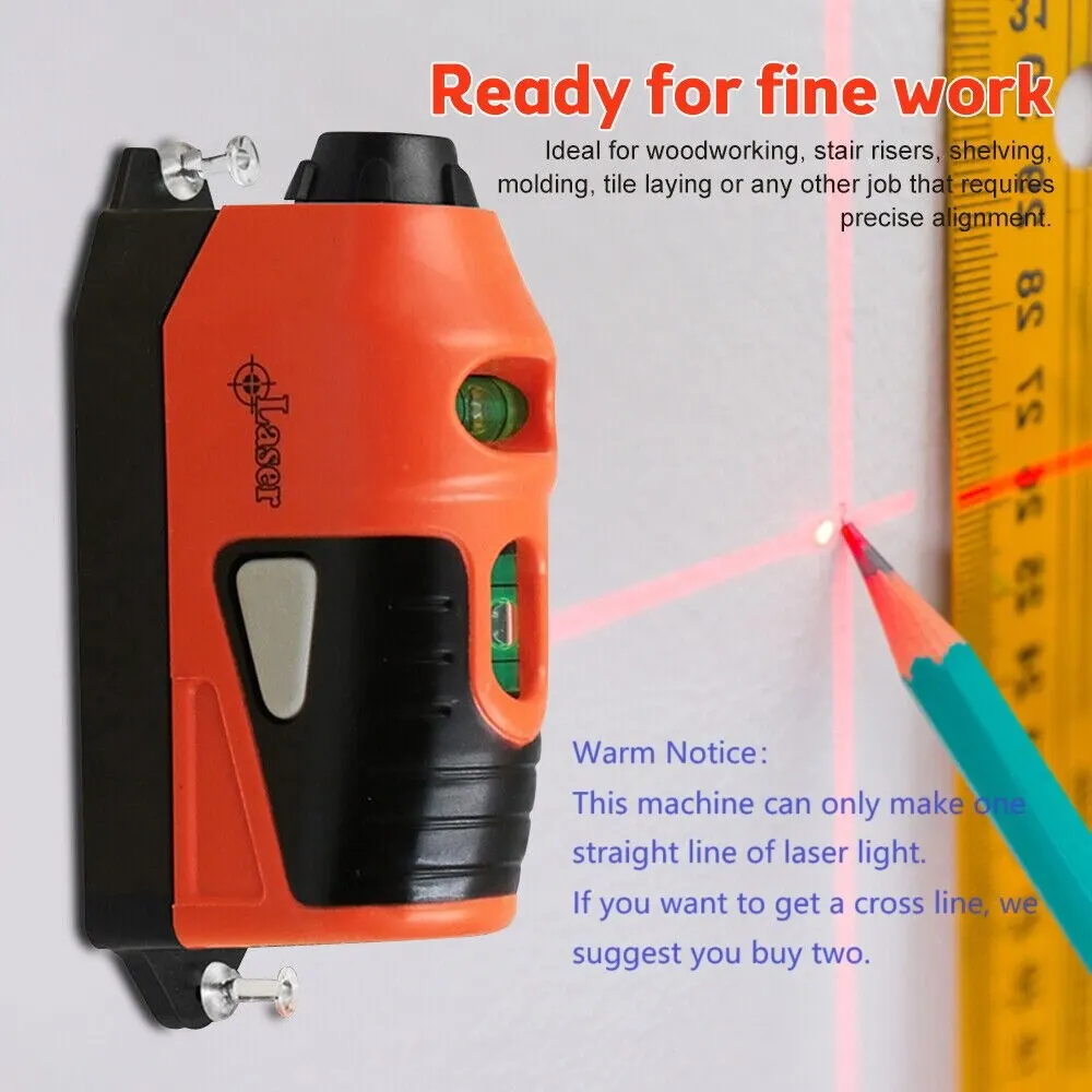 Mini Portable Laser Level Vertical Horizontal Laser Line Projection Measuring Tools Vertical Spirit Level Tool Laser Level