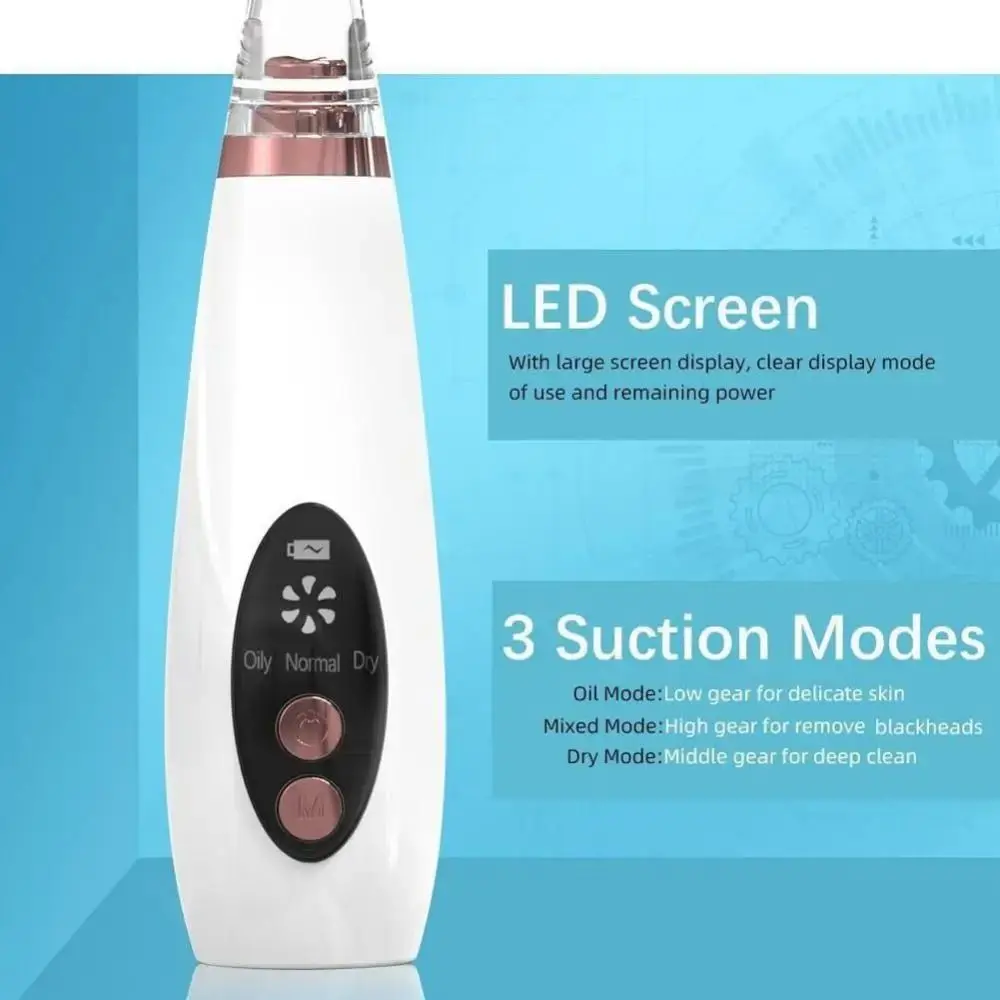 Electric Tool Blackhead Remover Water Cycle Vacuum Suction Pore Cleaner USB Rechargeable Black Point Removal