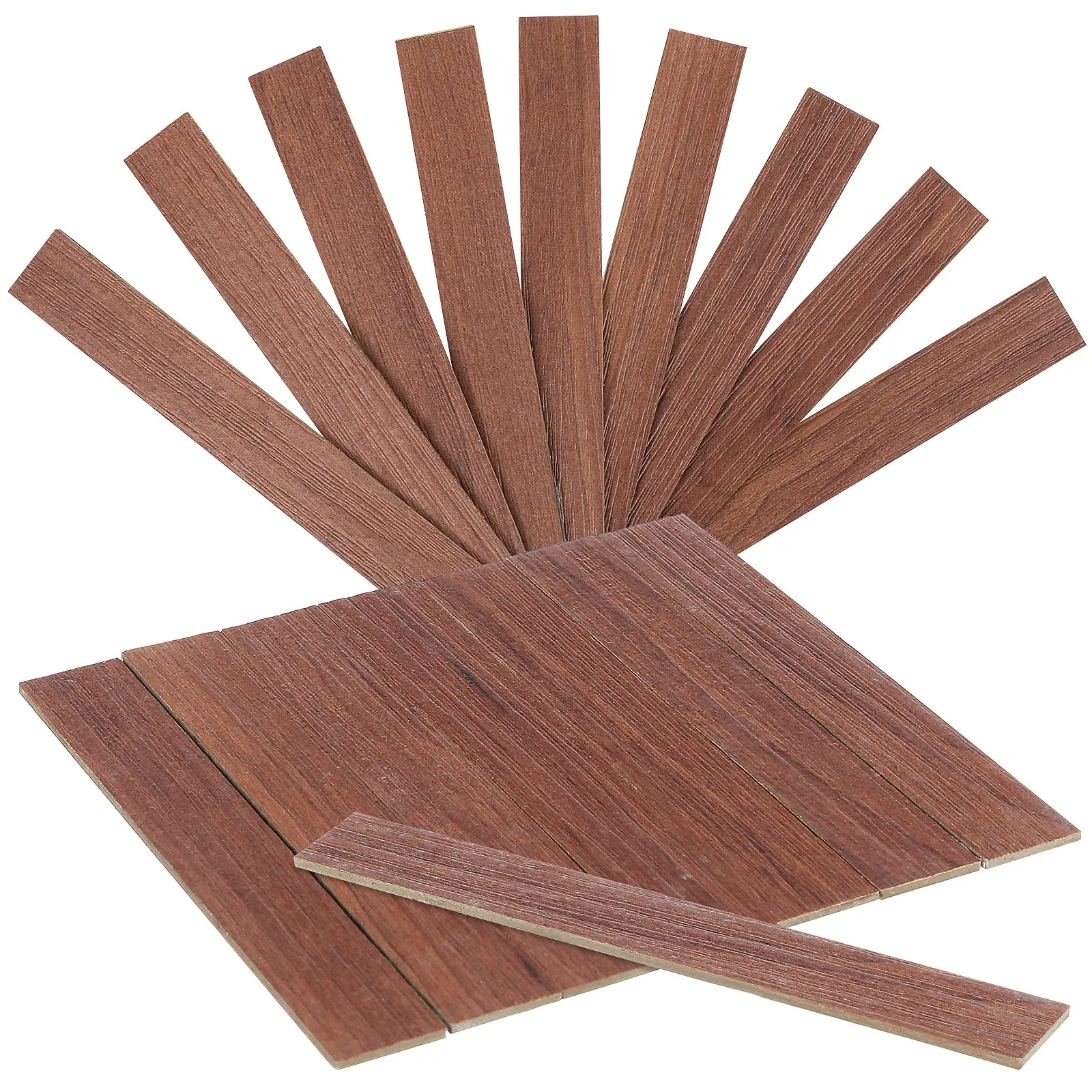 

40Pcs Self Adhesive Mini Floorboards Realistic Wood Texture Dollhouse Flooring Sheets for Victorian Miniature Home Renovation