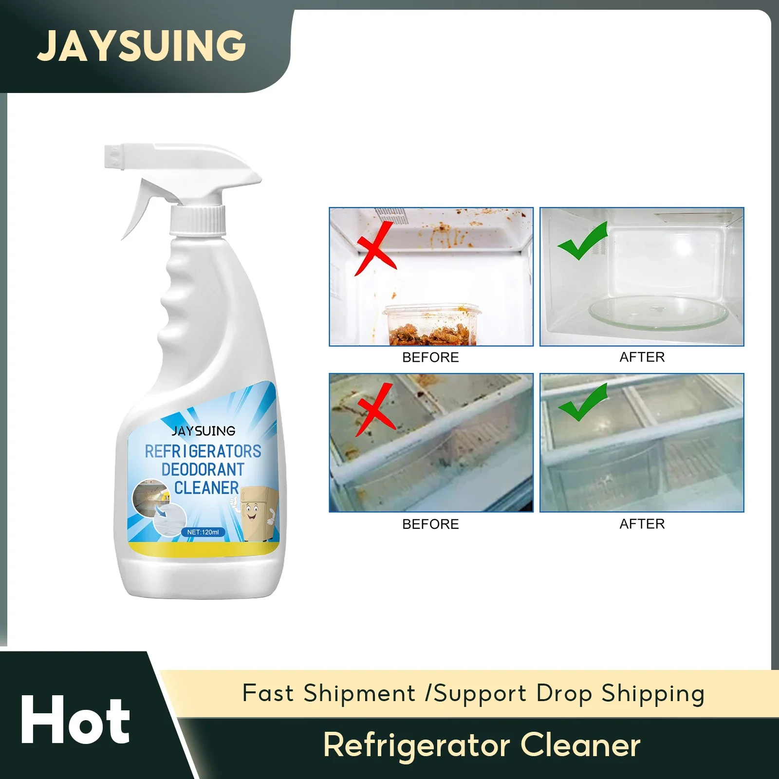 

Refrigerator Cleaner Fridge Deodorant Sticky Residue Remover Odor Eliminator Air Freshener for Fruit Vegetable Kitchen Accessory