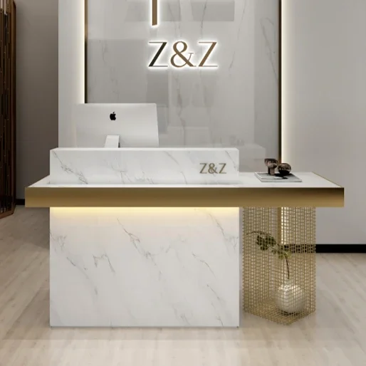 

Магазин одежды, роскошная барная стойка, простой современный салон красоты, медицинская стойка регистрации красоты