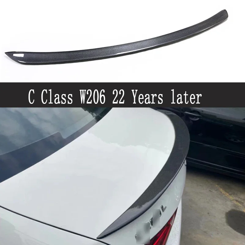 

For Mercedes Benz C Class W206 2023+ Carbon Fiber Spoiler Shunt Rear Tail fins Duckbill Car Wing Retrofit the rear wing