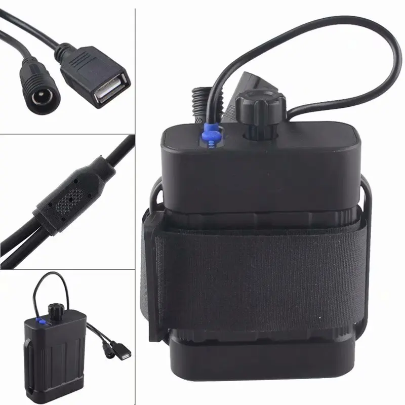 

Водонепроницаемый аккумулятор 8,4 В, 2 аккумуляторных блока 18650/26650 с кабелем, 5 В USB/8,4 В постоянного тока, зарядное устройство с выходом