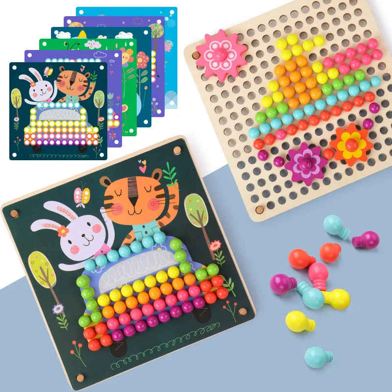 

Новая интересная и креативная головоломка с грибами для дошкольного образования, деревянная головоломка Монтессори, игрушки, подарки для детей