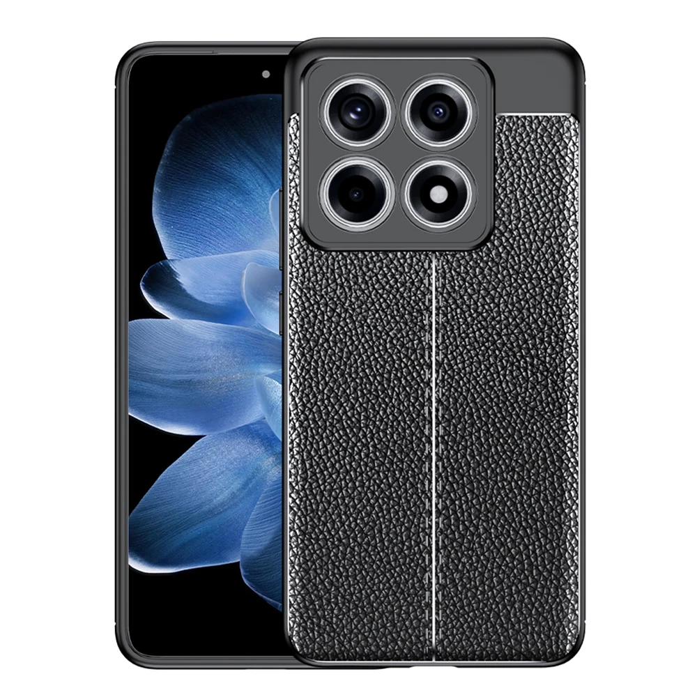 

For Xiaomi 14T Pro/14T Phone Case Litchi Leather Business Fine Hole Tpu Shockproof Cover For Xiaomi 15/14/13/12 Series