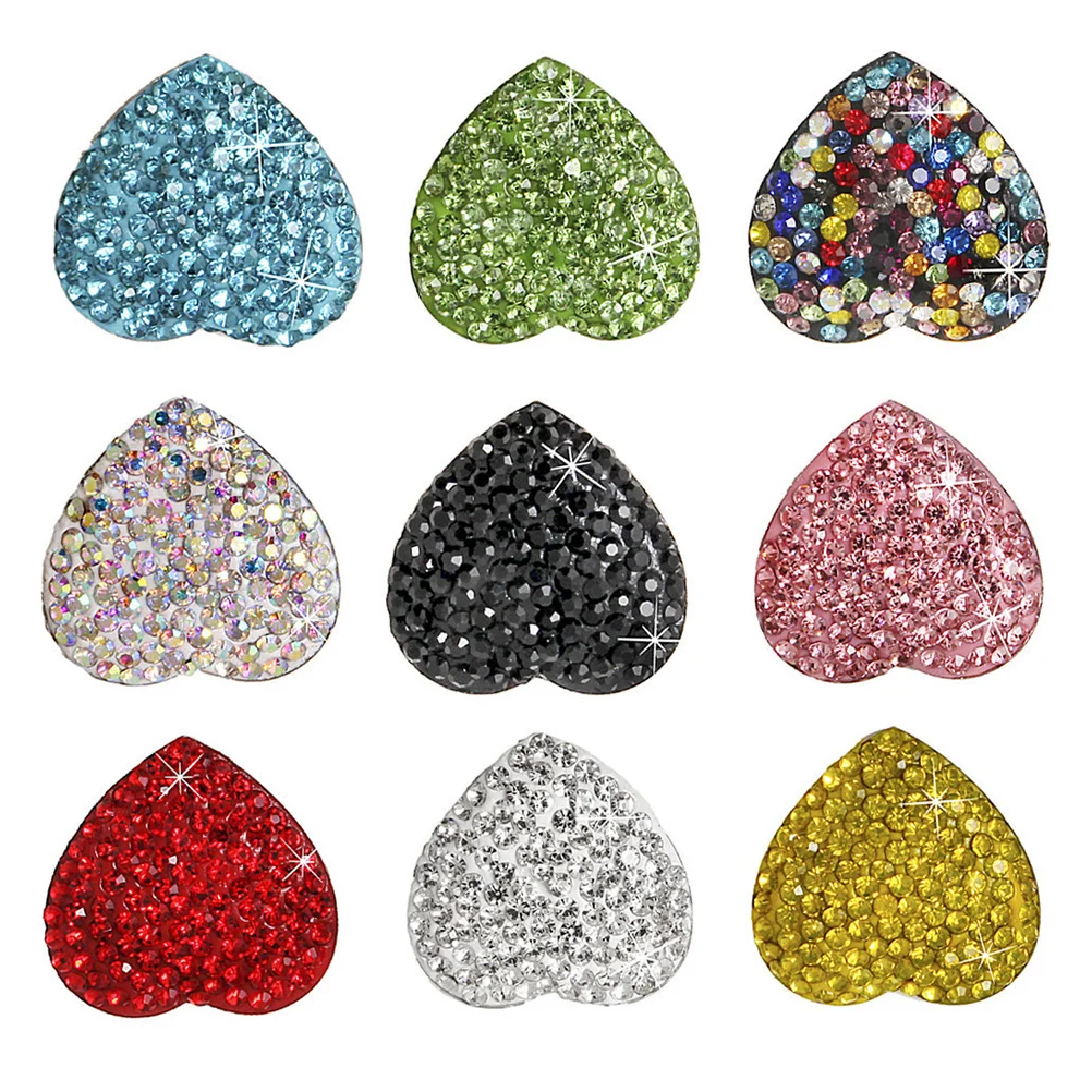 

9pcs Heart Shaped Rhinestone Fridge Crystal Kitchen Whiteboard Decorative Stainless Home