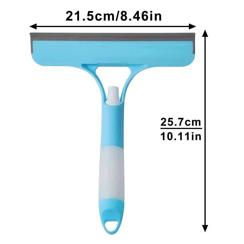 

3 in 1 Window Cleaning Squeegee Multi Function Glass Mirror Wiper with Spray Bottle Scrub Household Car Cleaner Tools
