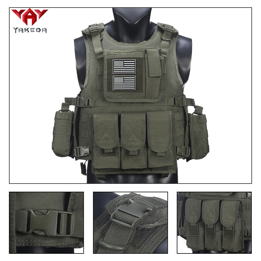 YAKEDA Multi functional Security Training Vest Belt Buckle MOLLE Expansion System Adjustable
