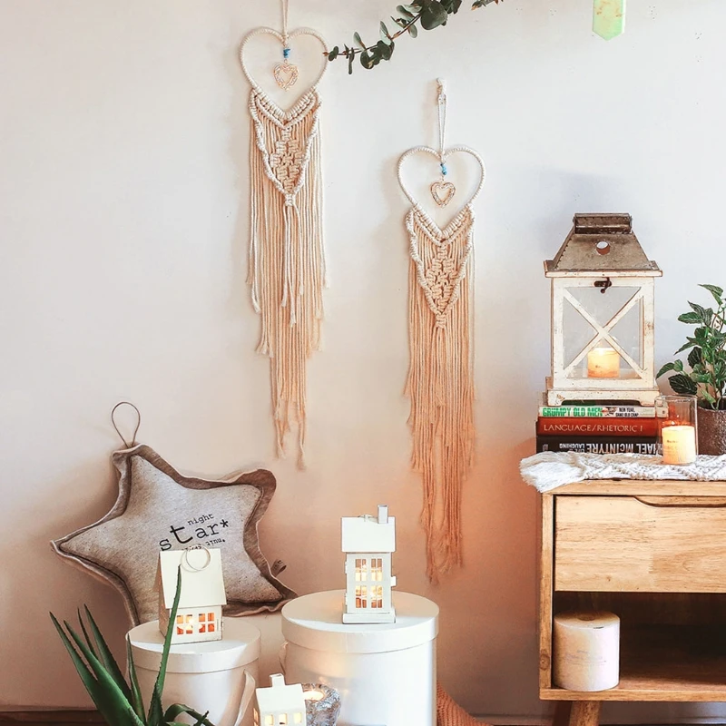 Frame Circle Ring Handmade Dreamcatcher Metal Macrame Love Hoop