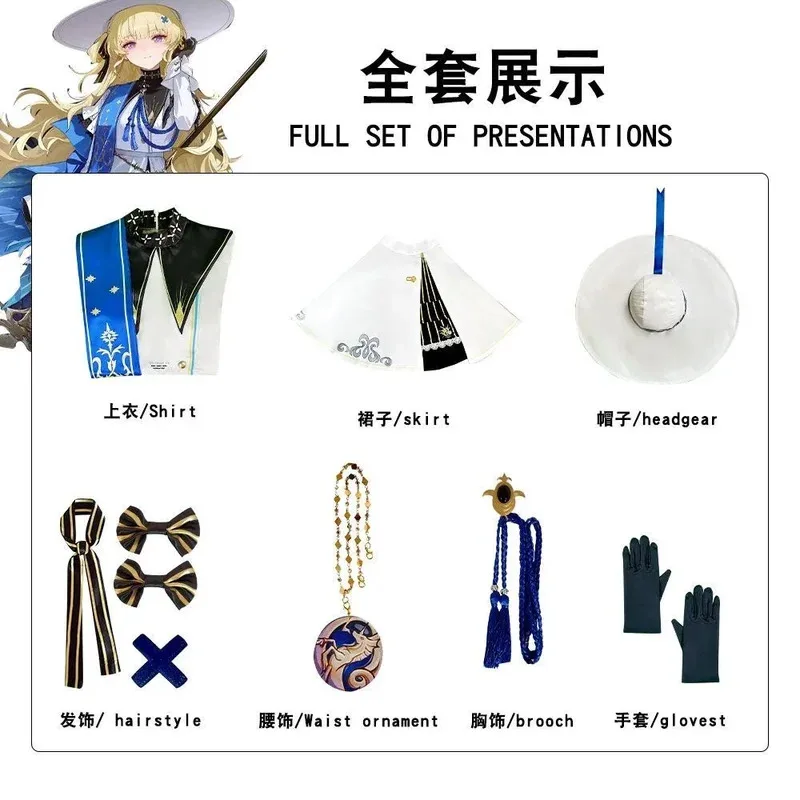 Disfraz de Phoebe 2025 con diseño de ondas wuthering, peluca sintética y zapatos de juego de rol para eventos de cosplay yj4k